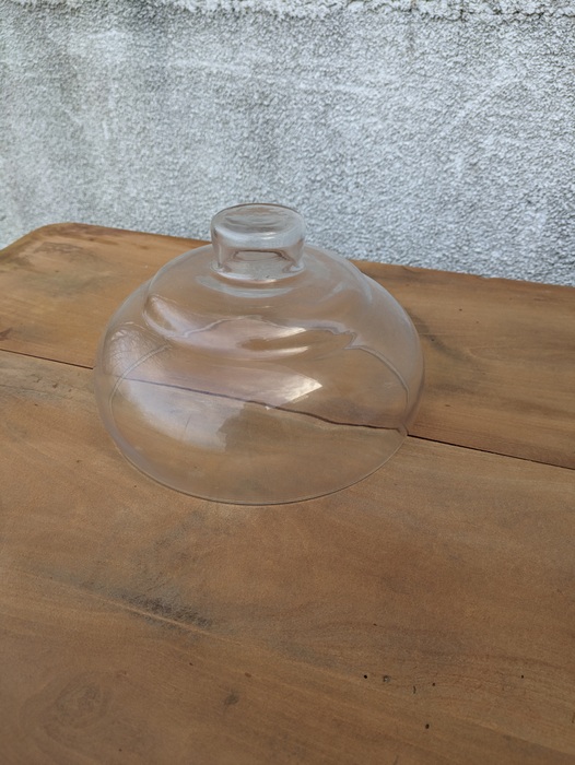 Cloche En Verre Soufflé Bleu Cobalt - Décoration Vintage Ou Pratique - Occasion Très Bon État